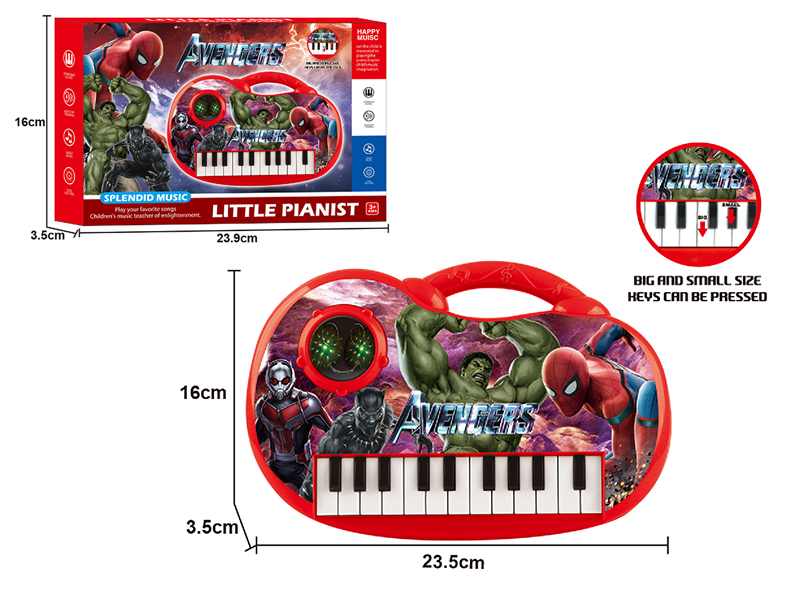 The Avengers 22 Keys Electronic Organ(Red)3D Lights/Music