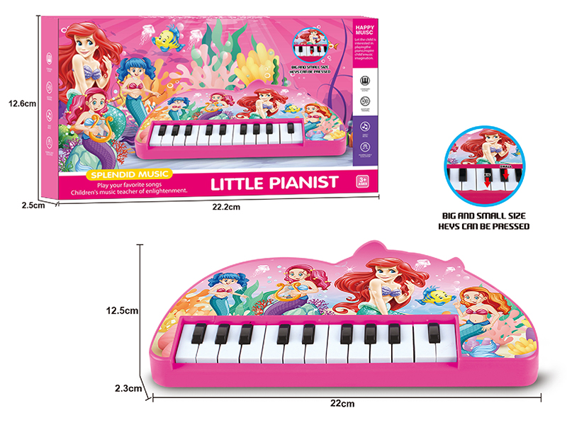 Disney Princess 22 Keys Music Electronic Organ( Pink)