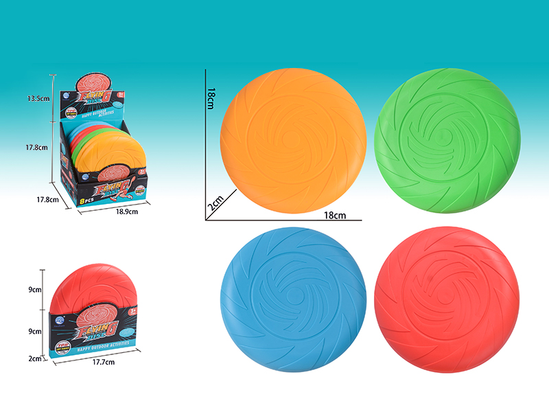 18cm TPR Frisbee 8pcs