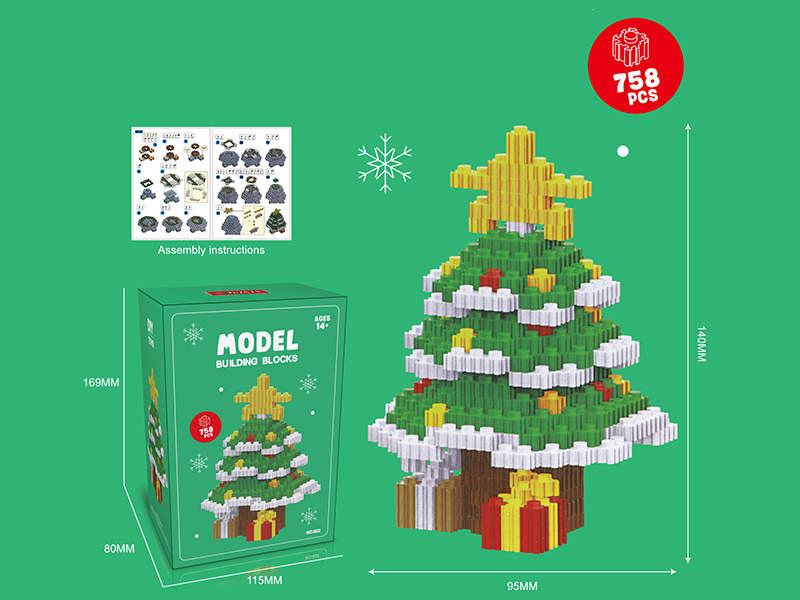Christmas Tree Model Building Blocks 758PCS