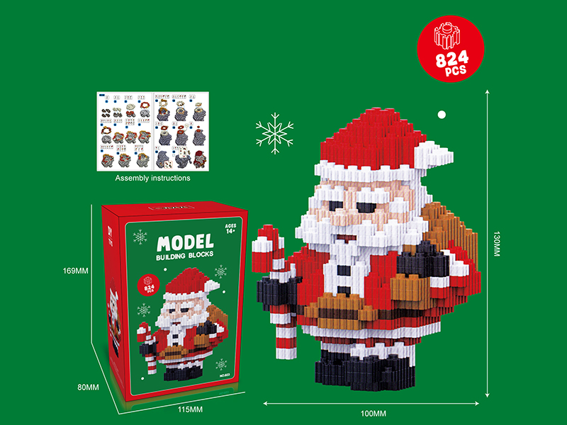 Santa Claus Model Building Blocks 824PCS