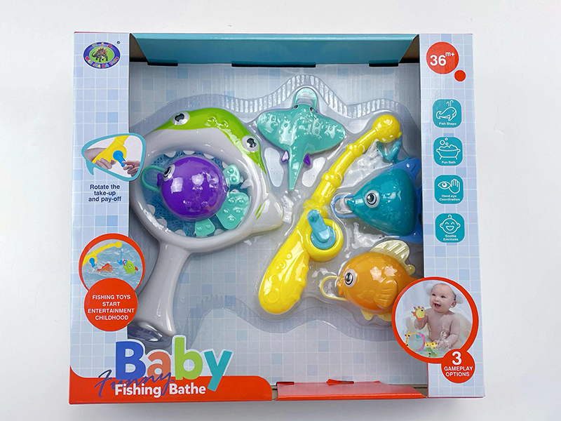 Baby Bath Fishing Toys(Fishes With Lights)6PCS