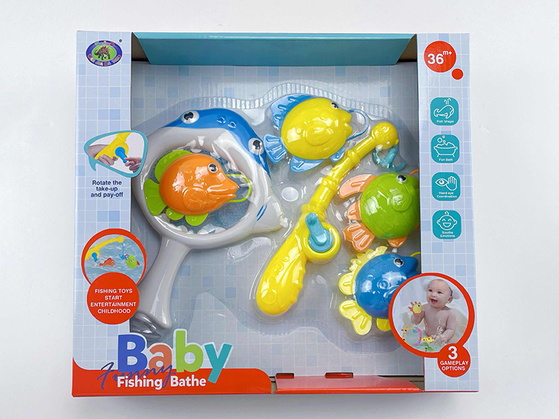 Baby Bath Fishing Toys(Fishes With Lights)6PCS