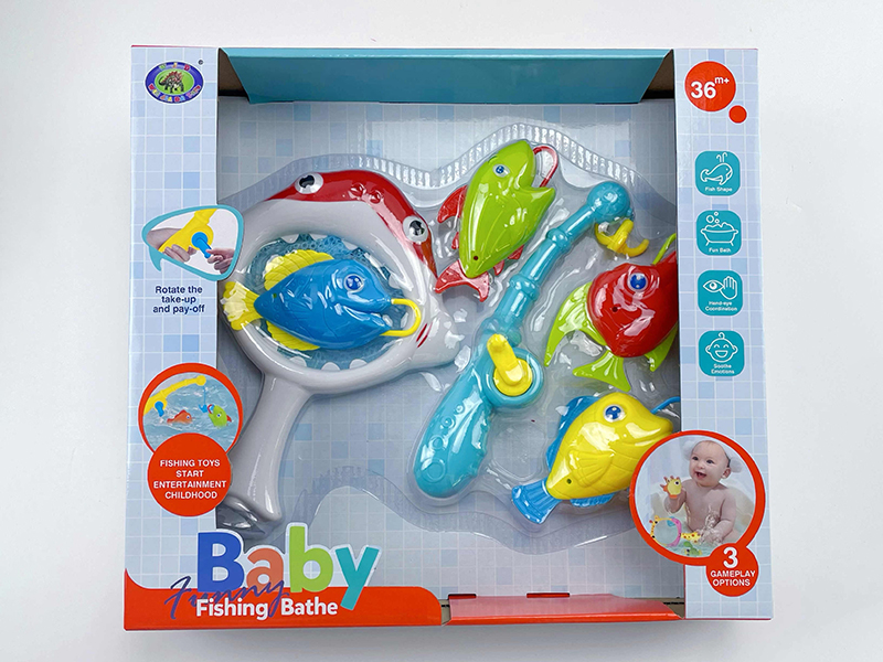 Baby Bath Fishing Toys(Fishes With Lights)6PCS