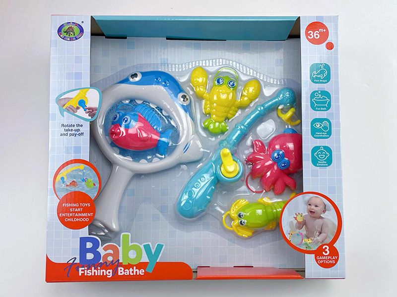 Baby Bath Fishing Toys(Fishes With Lights)6PCS