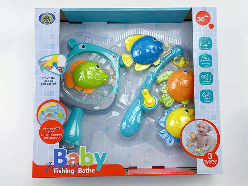 Baby Bath Fishing Toys(Fishes With Lights)6PCS