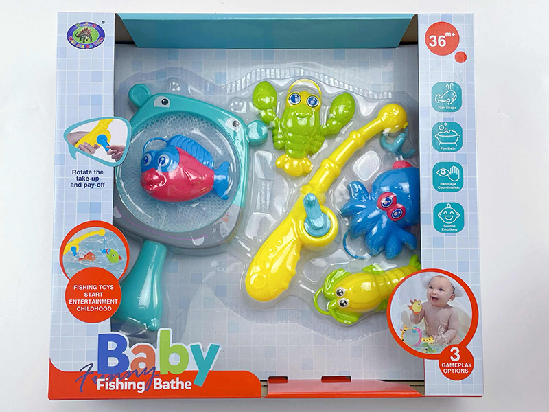 Baby Bath Fishing Toys(Fishes With Lights)6PCS