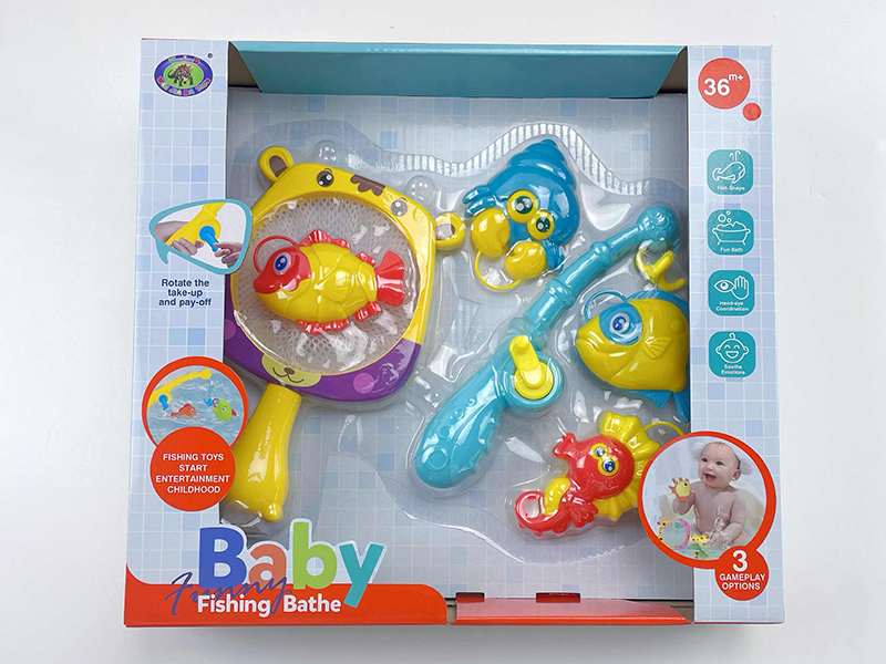 Baby Bath Fishing Toys(Fishes With Lights)6PCS