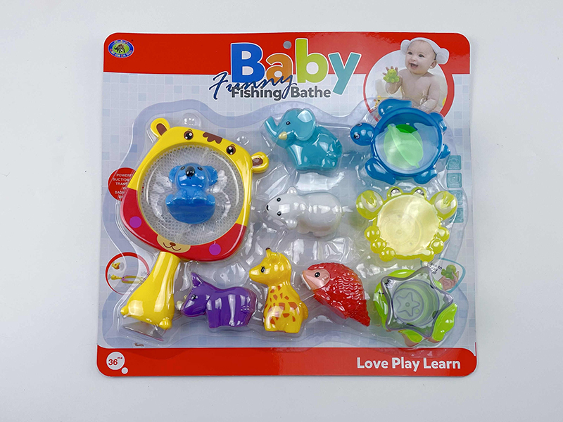 Bath Toys Bear Scoop Net Spray Water Animals Stacking Cup Set(11PCS)