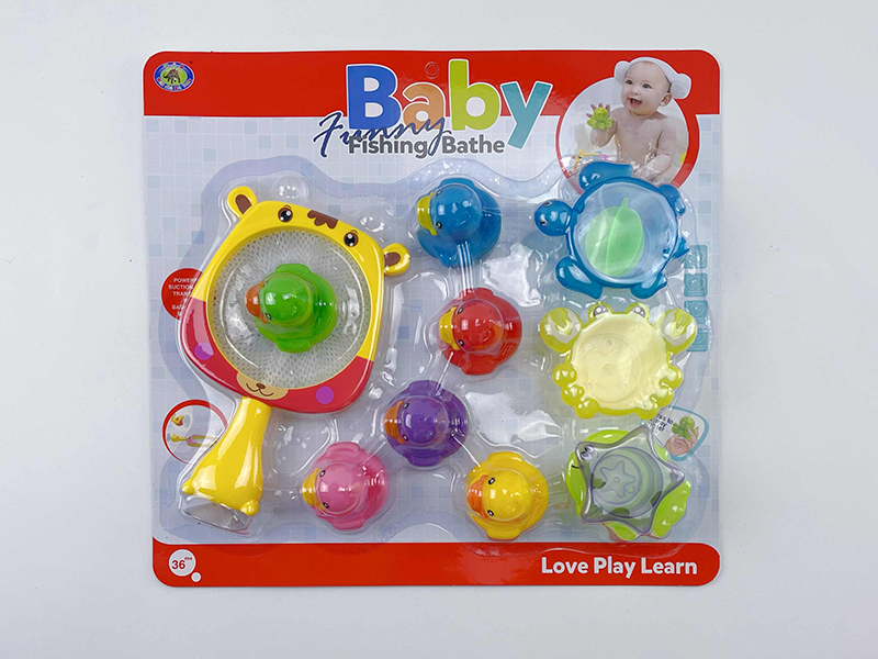 Bath Toys Bear Scoop Net Spray Water Ducks Stacking Cup Set(11PCS)