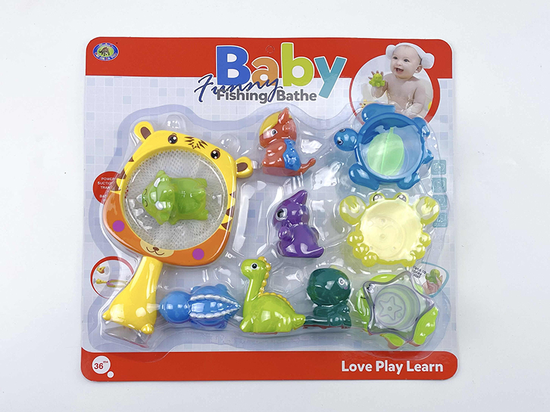 Bath Toys Tiger Scoop Net Spray Water Dinosaurs Stacking Cup Set(11PCS)