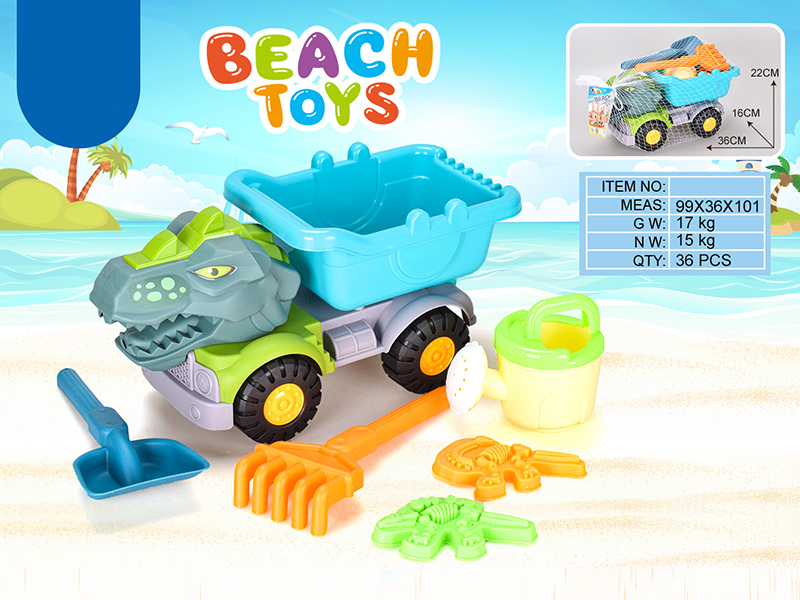 6PCS Beach Cart Toy Set
