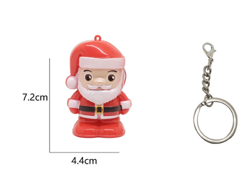Santa Claus Keychain With Flash Lights