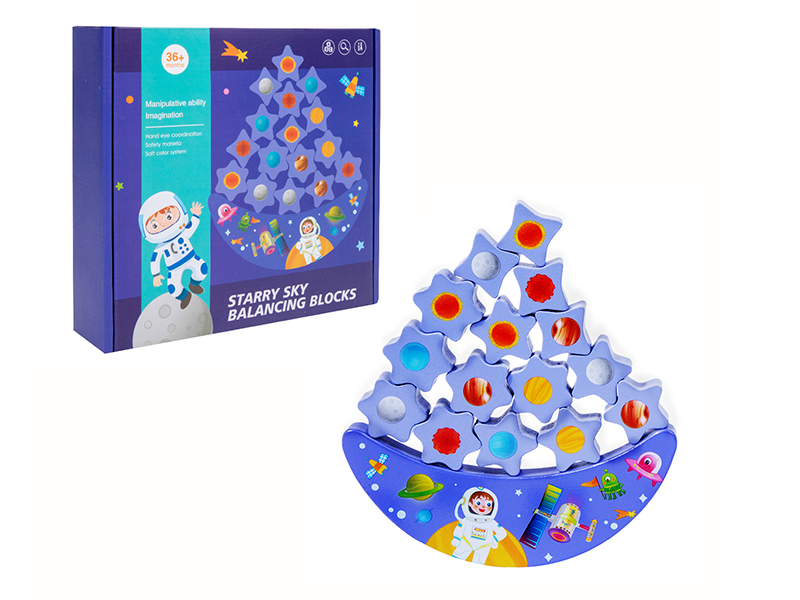 Wooden Starry Sky Balancing Blocks