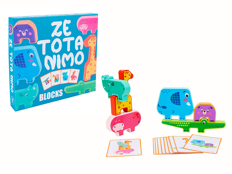 Wooden Animal Stacking Building Blocks 6pcs