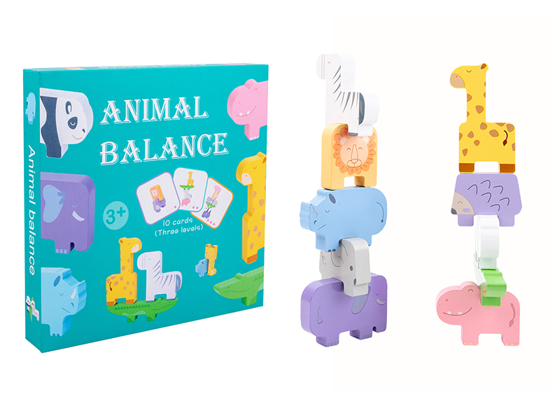 Wooden Animal Stacking Building Blocks 10pcs