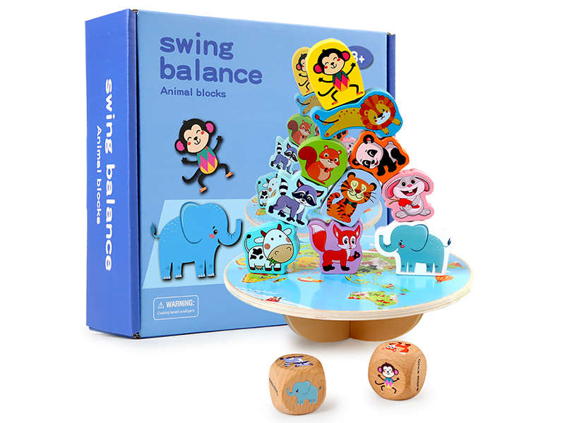 Wooden Swing Balance Animal Blocks