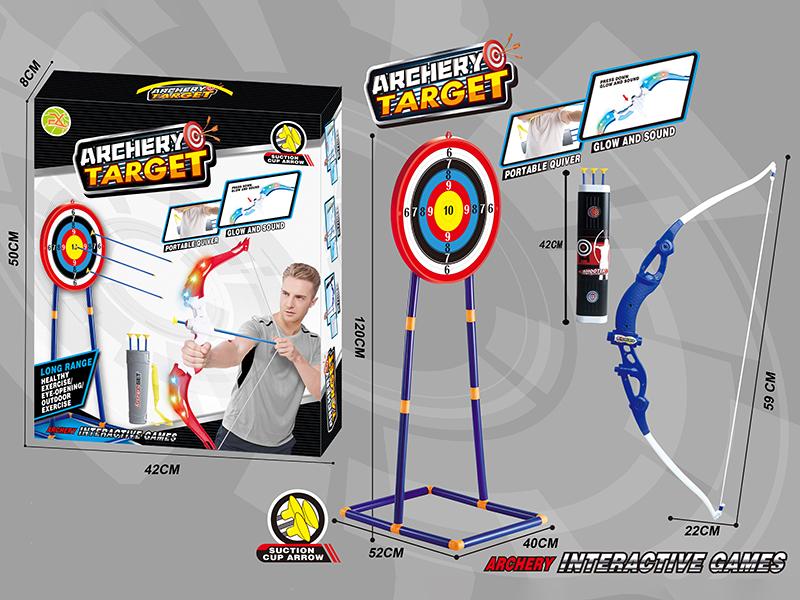 1.2M Archery Target + Large Size Bow And Arrow Set