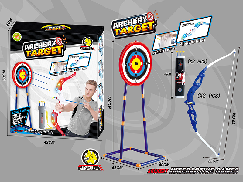 1.2M Archery Target + Large Size Two Bow And Arrow Set