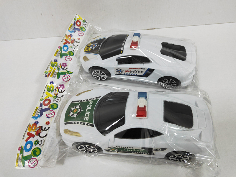 Solid Color Friction Police Car