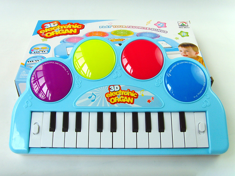 Electronic Organ(Light Blue)3D Light/Music/13 Keys