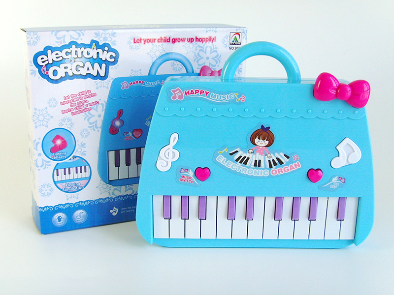 Electronic Organ(Light Blue)Light/Music/22 Keys