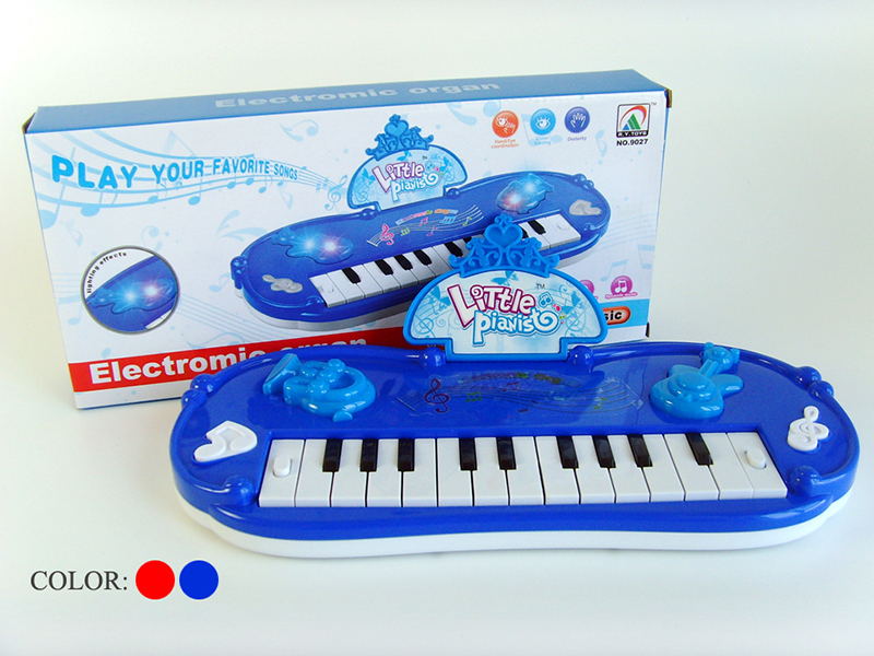 Electronic Organ(Red/Blue)Light/Music/13 Keys