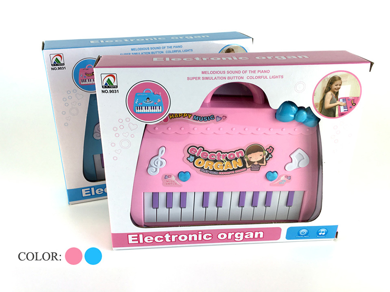 Electronic Organ(Pink/Light Blue)Light/Music/22 Keys