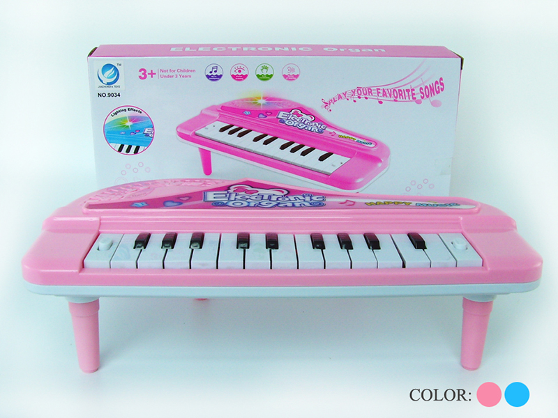 Electronic Organ(Pink/Light Blue)Light/Music/With Bracket/22 Keys