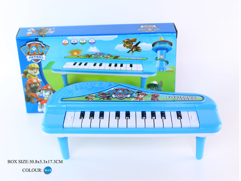 Electronic Organ(PAW Patrol/Light Blue)Light/Music/With Bracket/22 Keys