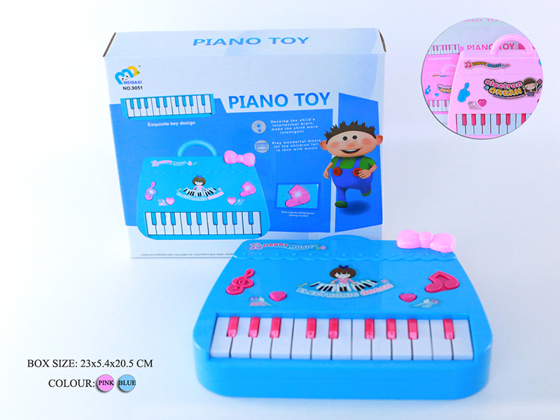 Cartoon Electronic Organ(Pink/Light Blue) Light/Music/22 Keys