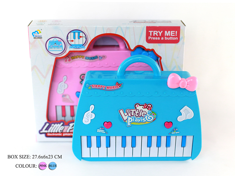 Electronic Organ(Pink/Light Blue)Light/Music/22 Keys