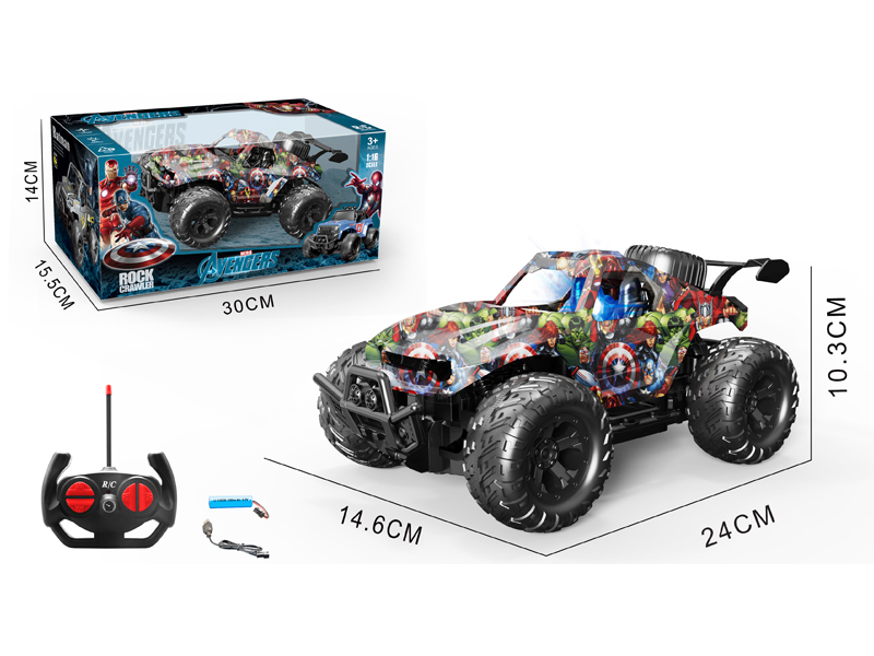 1:16 4CH R/C Iron Man Off-Road Vehicle With Light