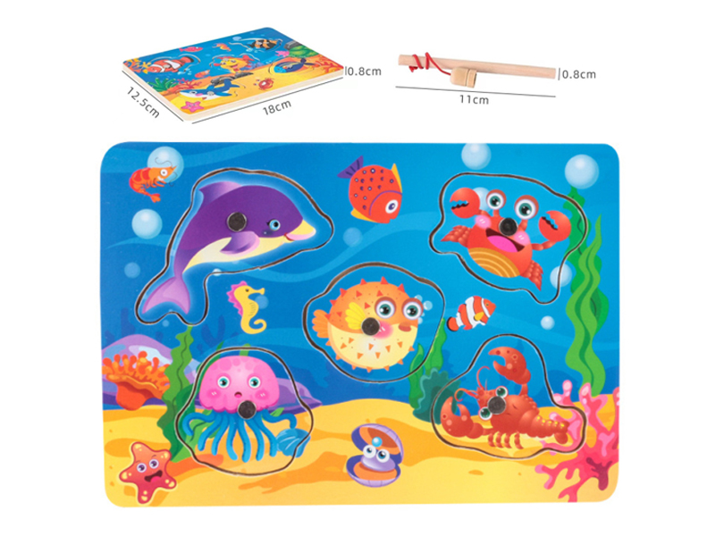 Wood Magnetic Fishing Set