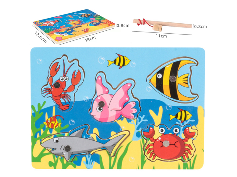 Wood Magnetic Fishing Set