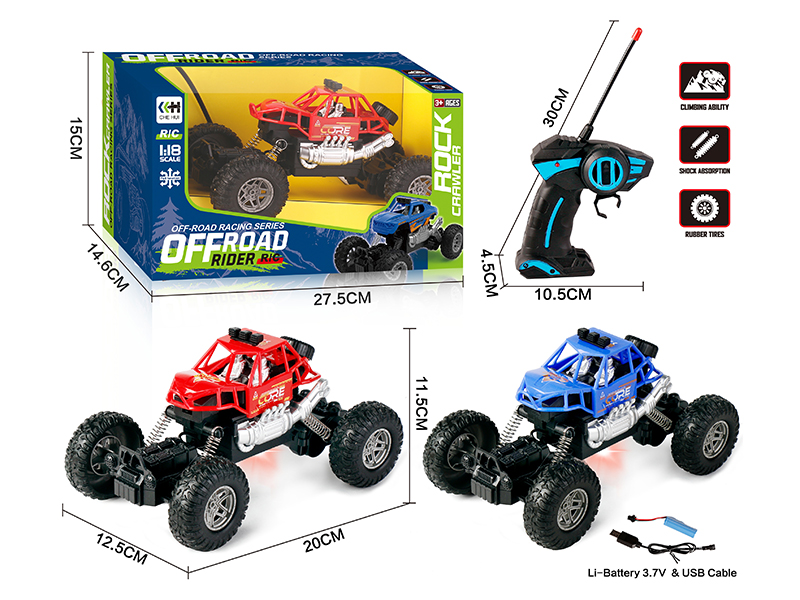 27Mhz 1:18 4 Channel Remote Control Climbing Car With Lights(Included Batteries)