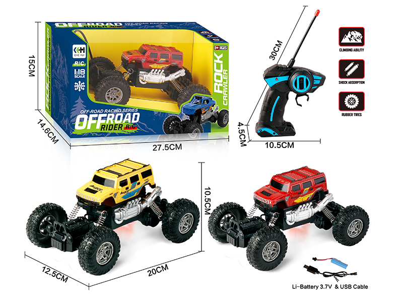 27Mhz 1:18 4 Channel Remote Control Climbing Car With Lights(Included Batteries)