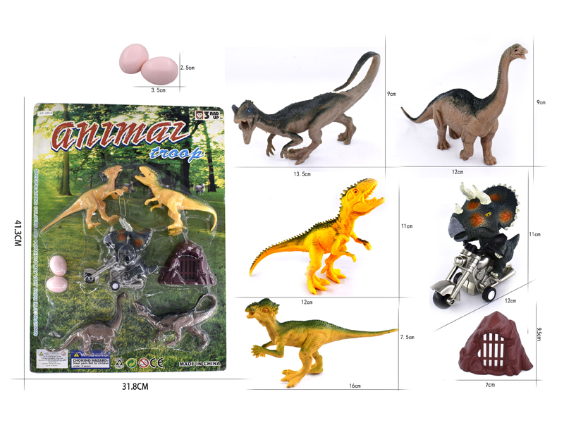 Dinosaur Friction Spray Painted Motorcycle Set