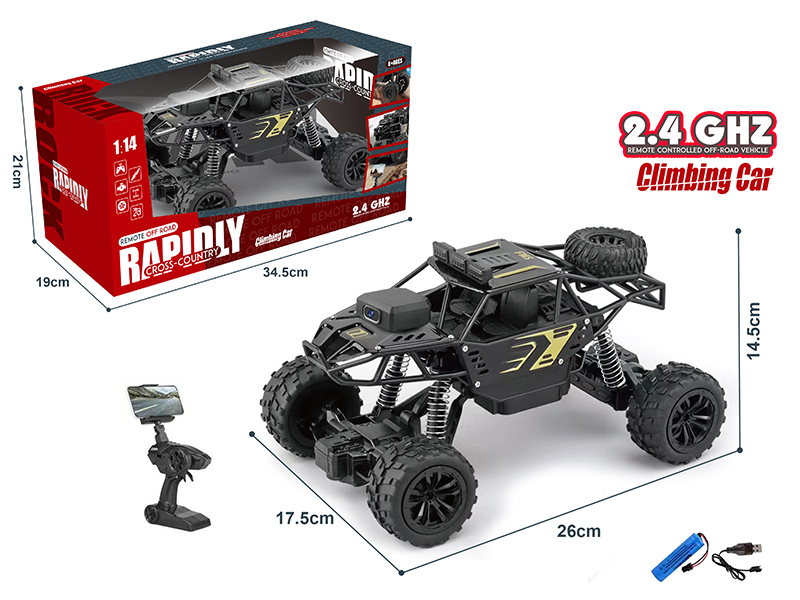 1:14 2.4G Remote Control Alloy Off-Road Climbing Car With Camera