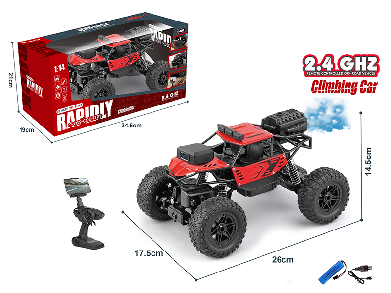1:14 2.4G Remote Control Spray Off-Road Climbing Car With Camera