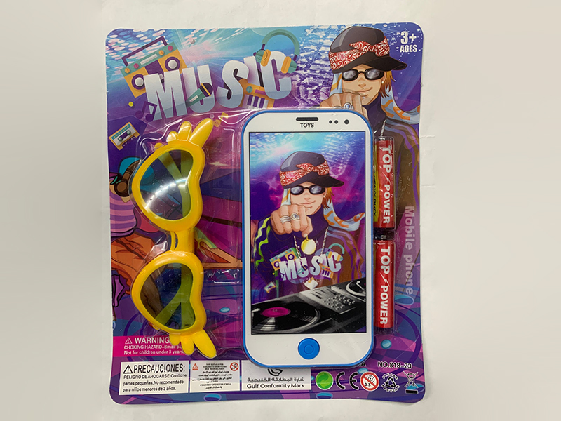 Mobile Phone With Lights And Music + Glasses +2 Batteries