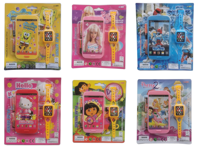 Music Mobile Phone + Watch + Batteries