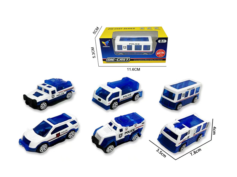 1:64 Slide Special Police Alloy Car