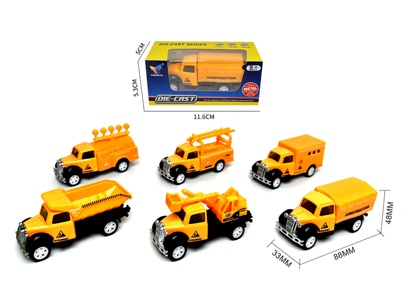 1:50 Alloy Pull Back Retro engineering vehicle