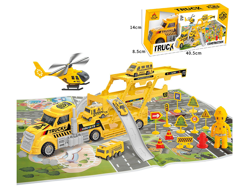 Folding Slide Three Layers Container Truck Set