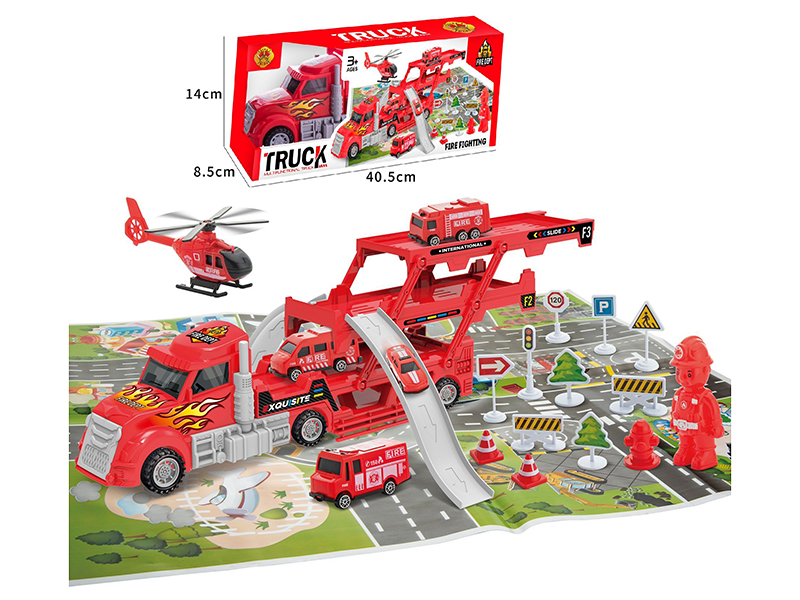 Folding Slide Three Layers Container Truck Set