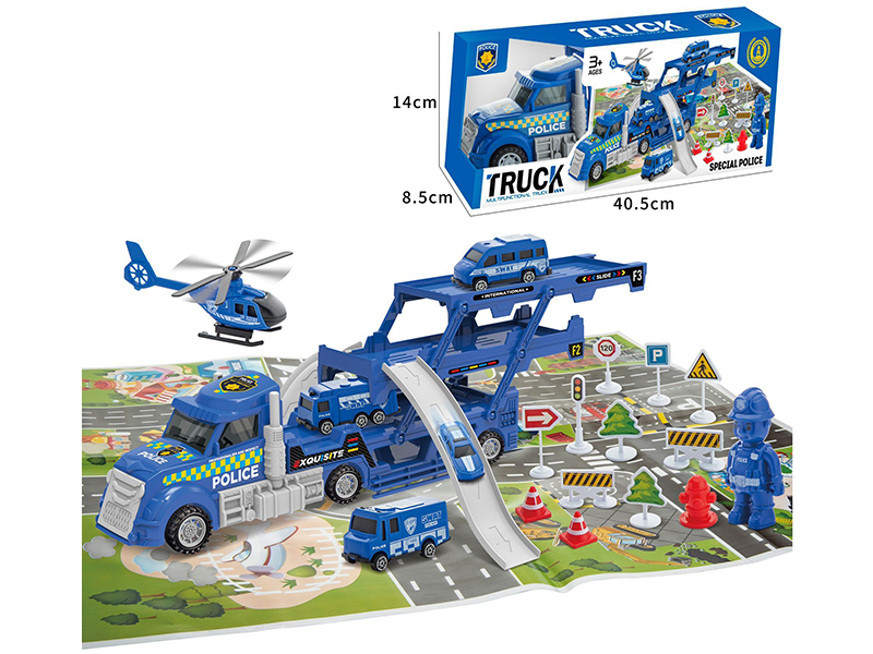 Folding Slide Three Layers Container Truck Set