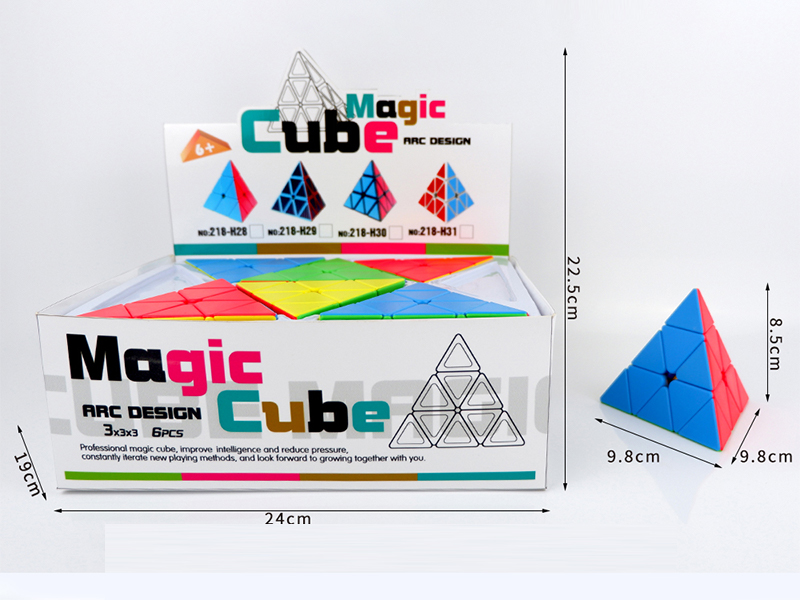 Pyramid Solid Color Magic Cube(6PCS)