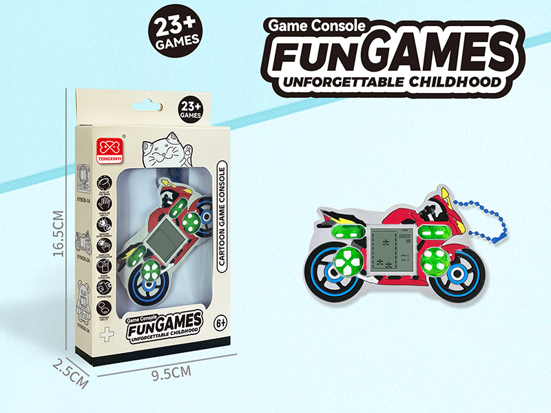 Mini Tetris Motorcycle Pendant Game Console