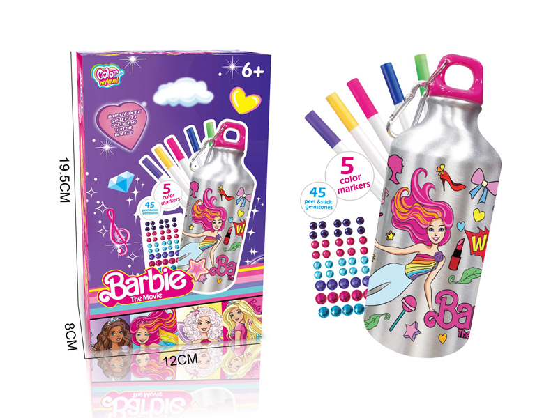 DIY Doll Graffiti Water Bottle